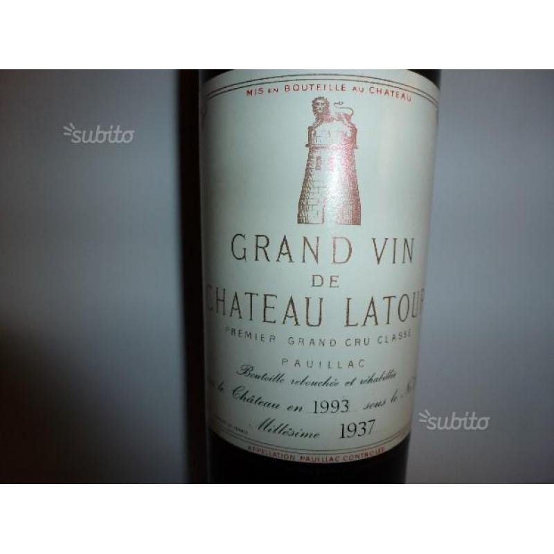 3 bottiglie perfette Chateau Latour 1937-1944-1955
