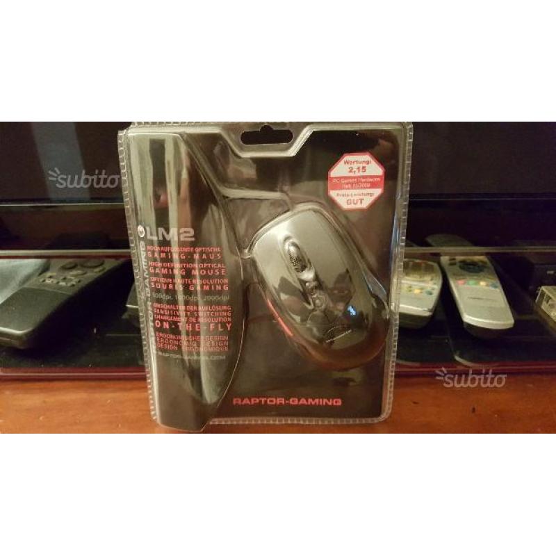 Raptor Gaming LM2 Mouse 500/1000/2000 Dpi NUOVO