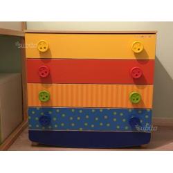 Cassettiera bambini multicolor