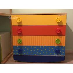 Cassettiera bambini multicolor