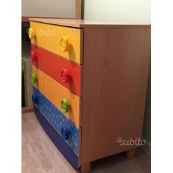 Cassettiera bambini multicolor