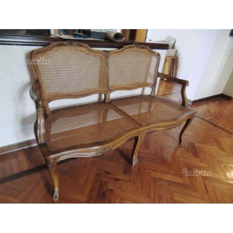 Salottino paglia di Vienna antico