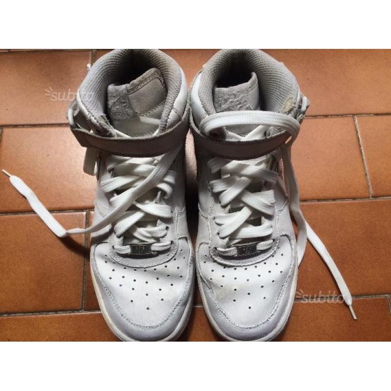 AIRFORCE Nike bianche alte ORIGINALI, 38 e mezzo