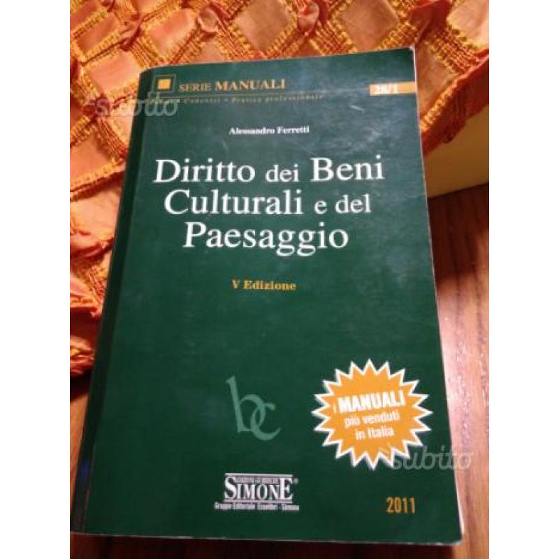 Libro Diritto dei beni culturali e del paesaggio