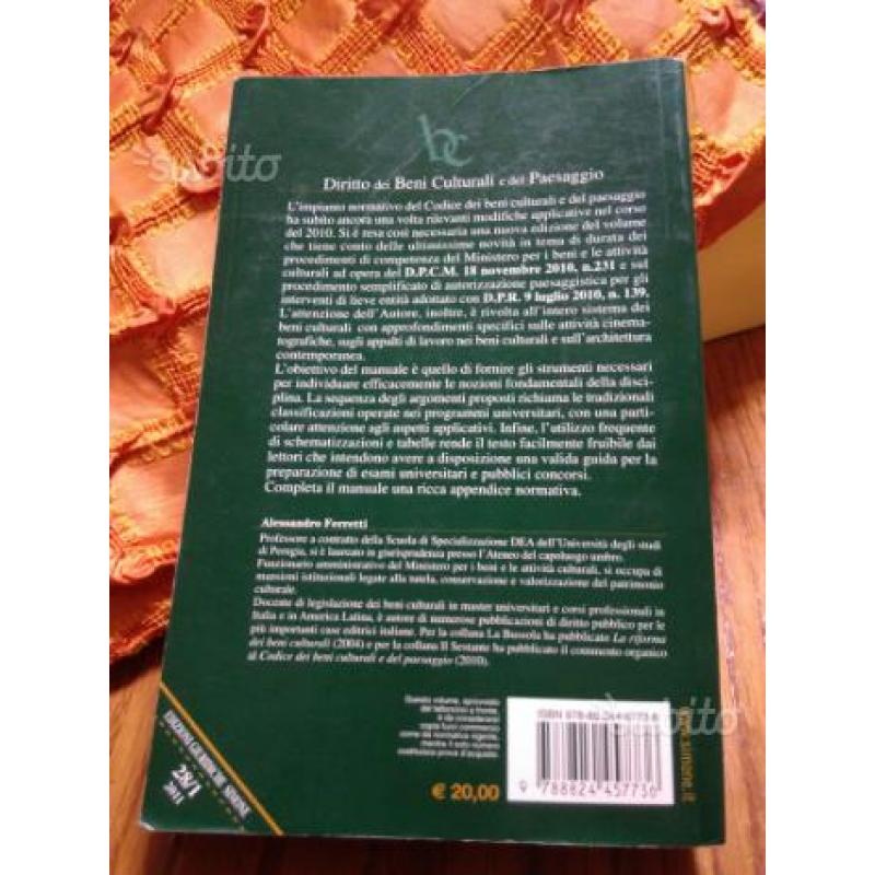 Libro Diritto dei beni culturali e del paesaggio