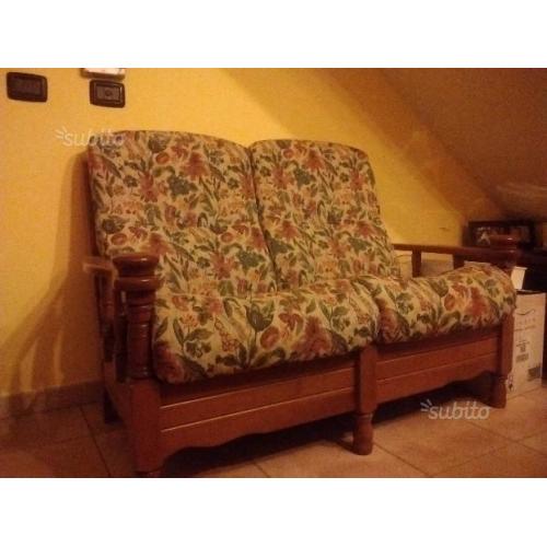Divano 2 posti struttura in legno
