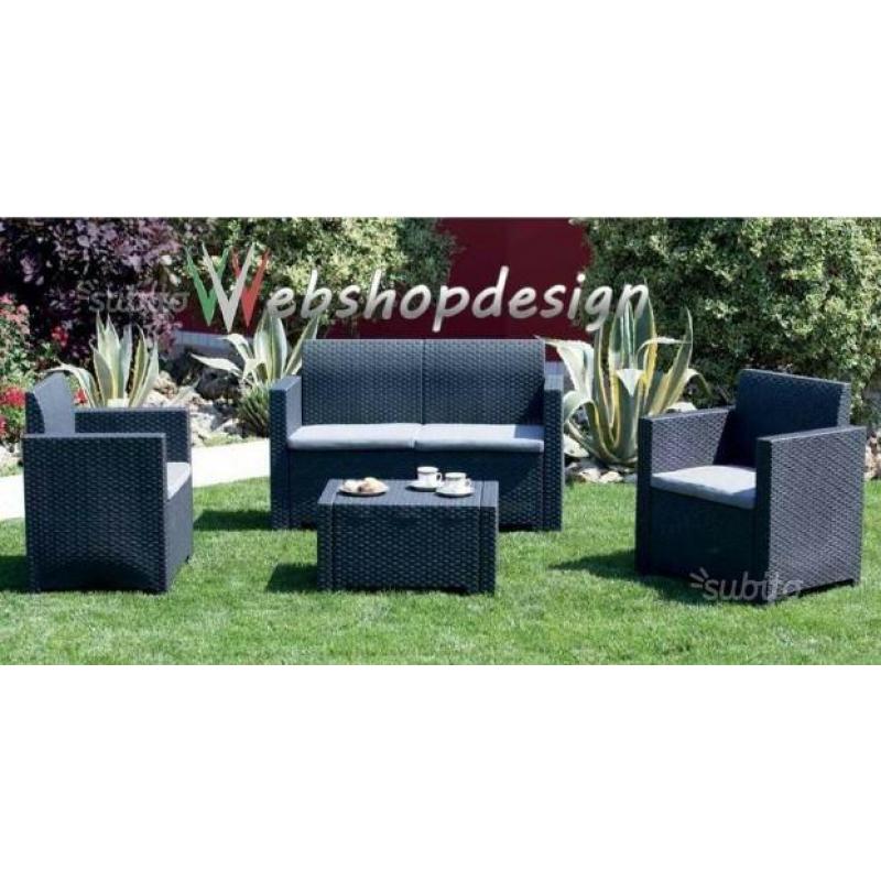Set poltrona salotto divano Nebraska
