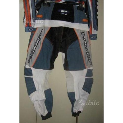 Tuta motocross completo jeans progrip tg28 donna