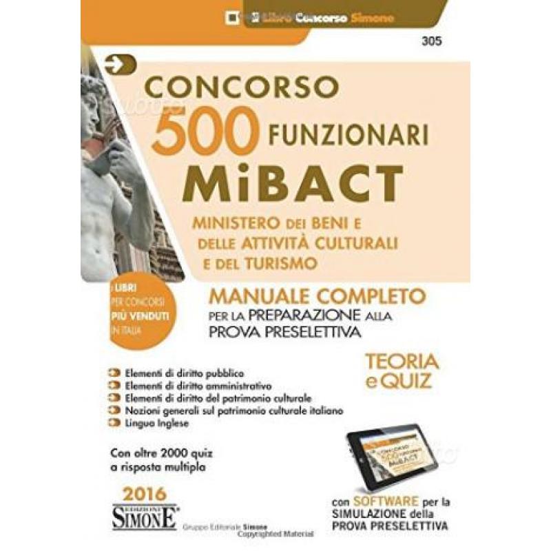 TESTO PER CONCORSO 500 funzionari Mibact