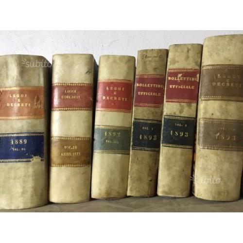 Libri Leggi e decreti Antichi