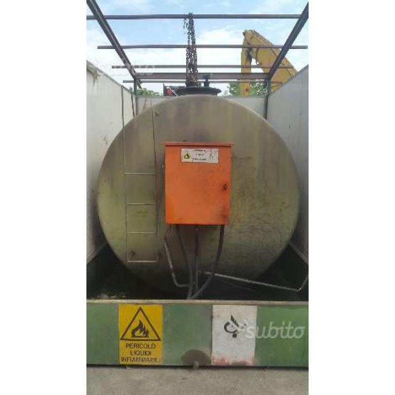 Cisterna per gasolio usata 10000 litri con tettoia