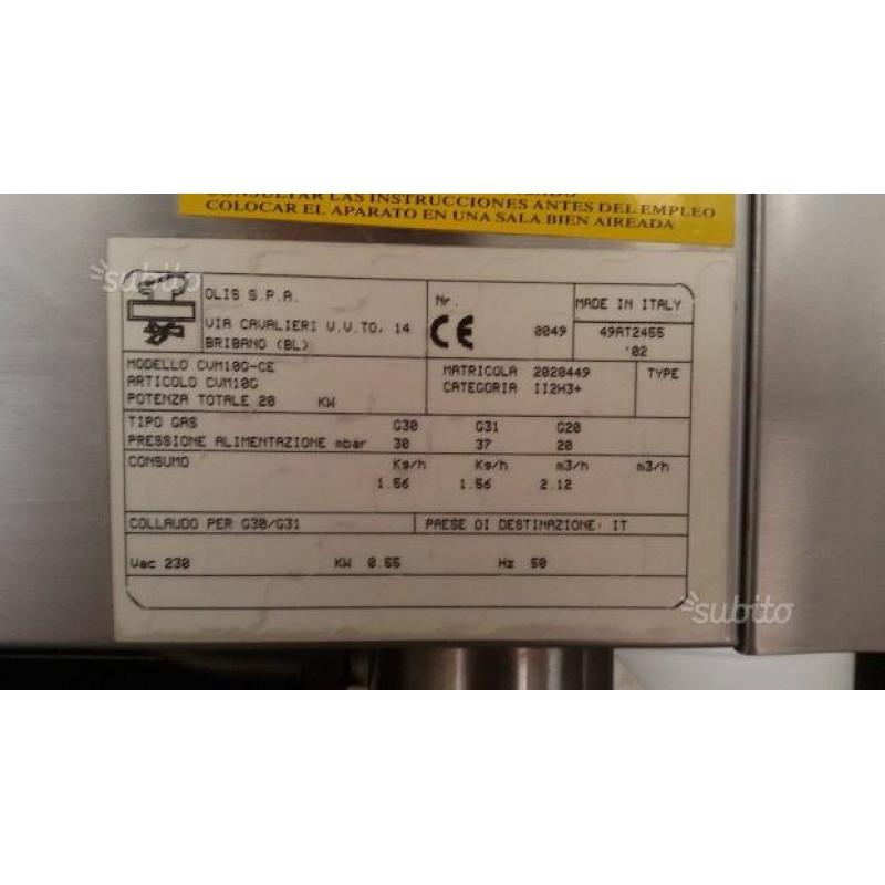 Forno professionale gas 10 teglie