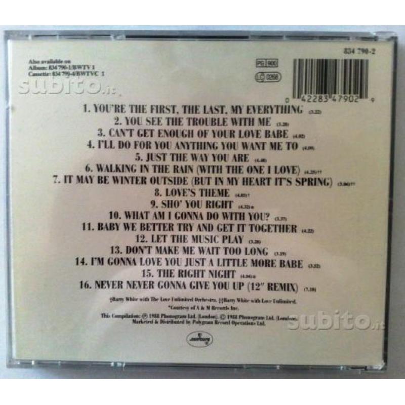 CD Barry White,The Collection 1988 Mercury 834790