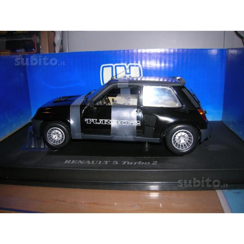 Renault 5 turbo 1:18 nero stradale universal hobbi