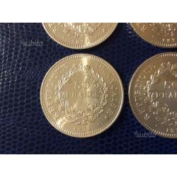 Monete in argento 900 da 50 Franchi in fdc