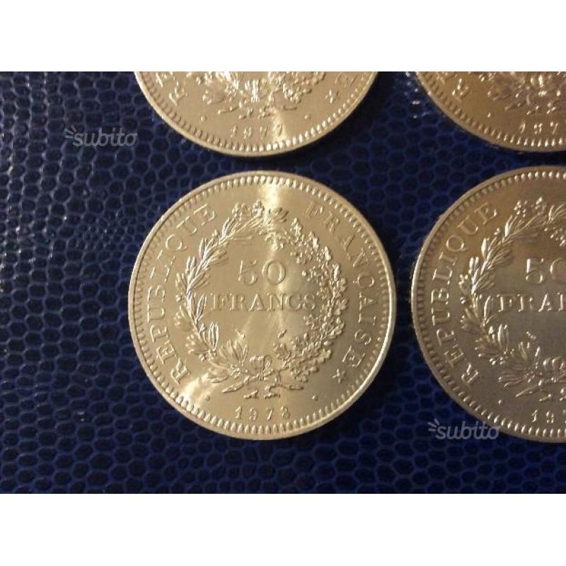 Monete in argento 900 da 50 Franchi in fdc