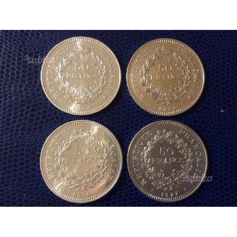 Monete in argento 900 da 50 Franchi in fdc