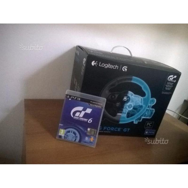 Volante logitech driving force gt + gran turismo 6