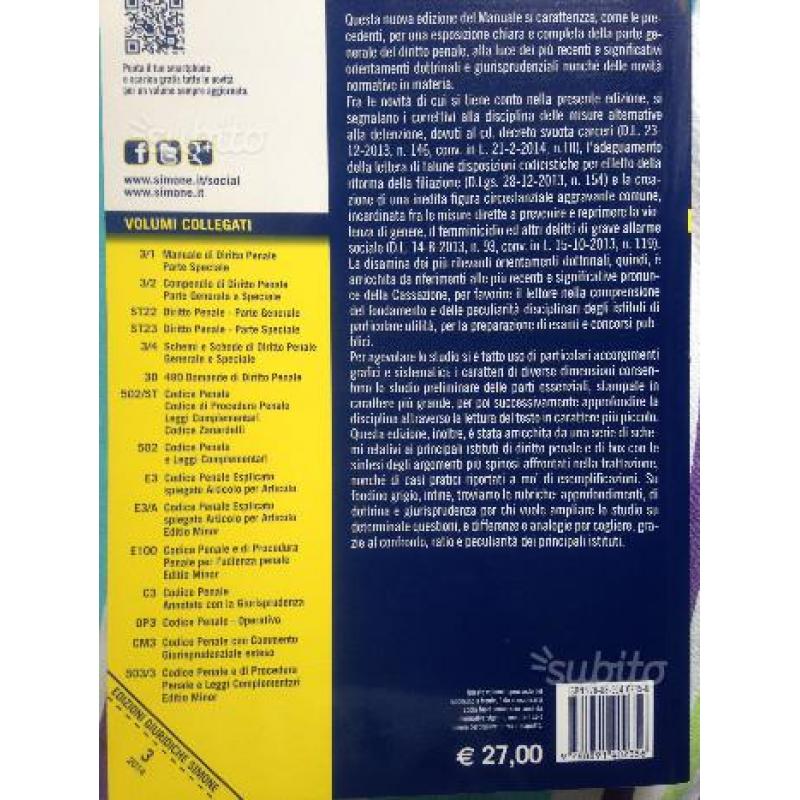 Manuale di Diritto Penale - Parte Generale- Simone