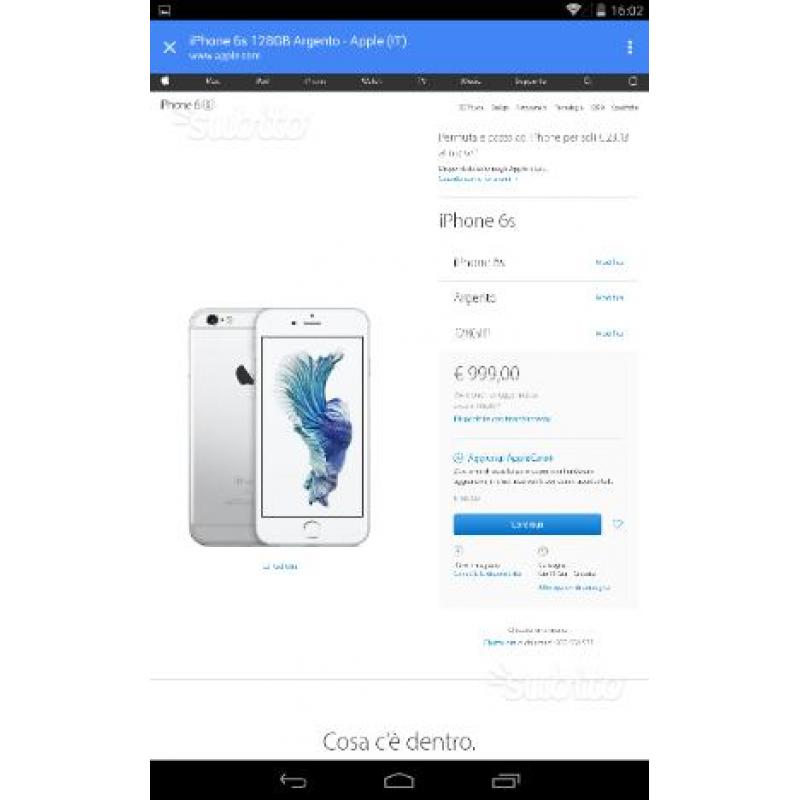 Iphone 6s 128gb silver