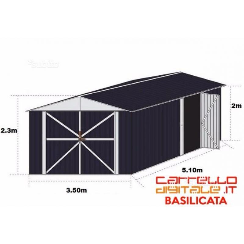 Box Acciaio 5.10x3.45 - peso 320kg - 18MQ - BIANCO
