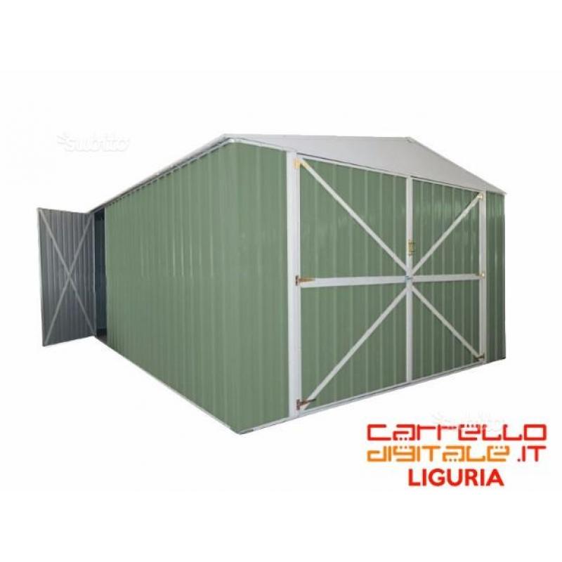 Box Acciaio 600x350cm - 340kg - 21mq - VERDE SCURO