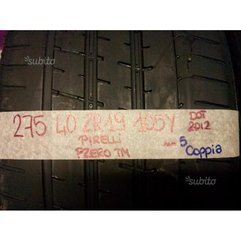 Gomme 275 40 19 Pirelli estive usate