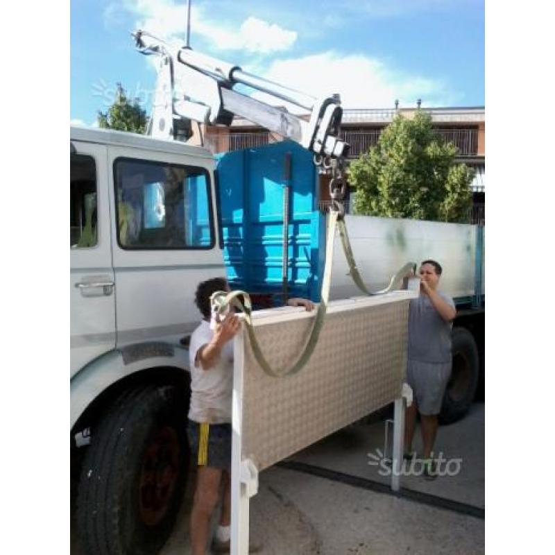 Iveco 619n1 3 Assi Sponde Alluminio Rinforzate Gru