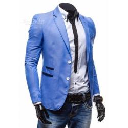 Giacca Blu,celeste slimfit taglia s