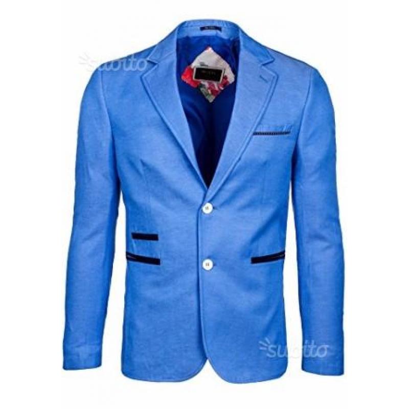 Giacca Blu,celeste slimfit taglia s