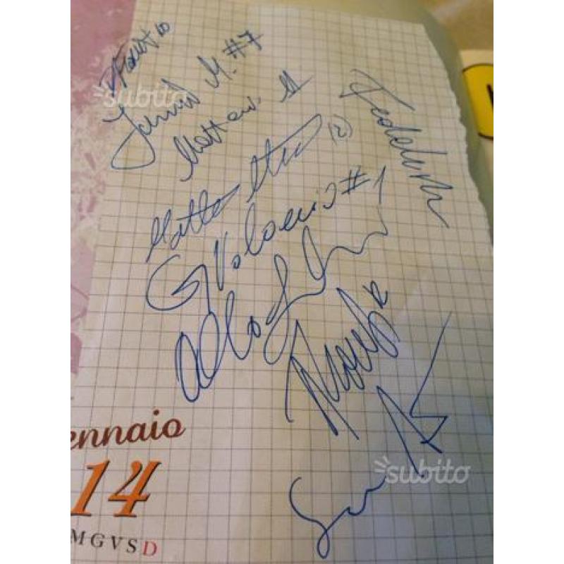 Libro con autografi calciatori