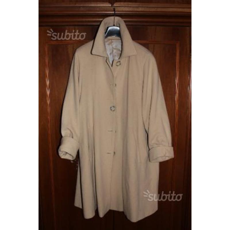 Cappotto a trapezio vintage da donna panno di lana