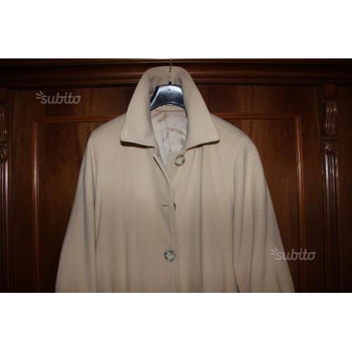 Cappotto a trapezio vintage da donna panno di lana