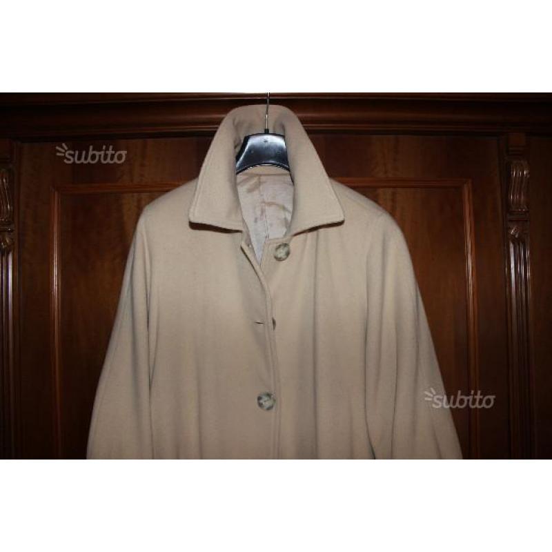 Cappotto a trapezio vintage da donna panno di lana