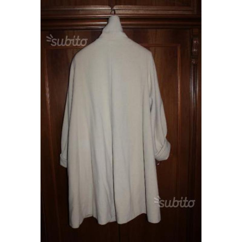 Cappotto a trapezio vintage da donna panno di lana