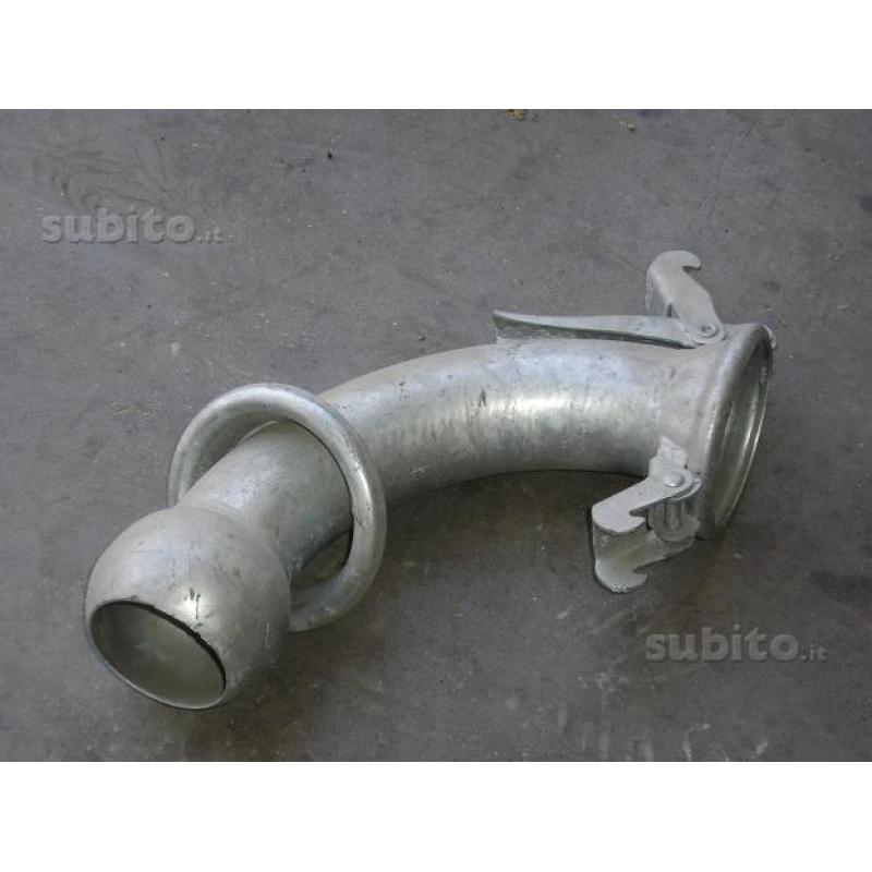 Curva zincata da 80 mm attacco marani