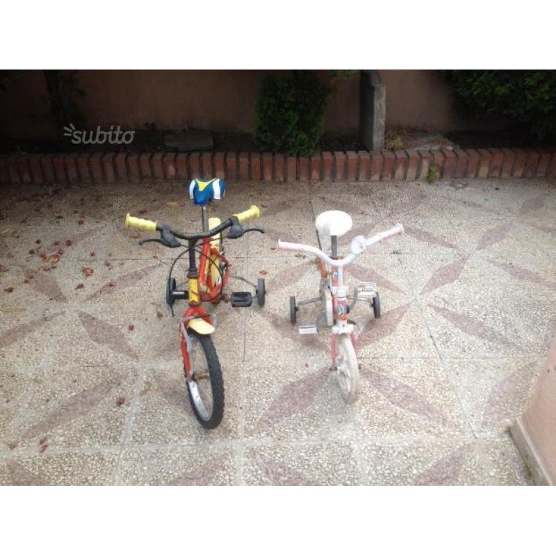2 biciclette bimbo bimba Fini a 6 anni