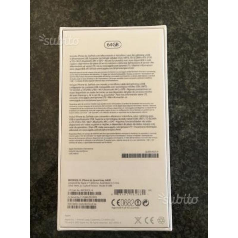 IPhone 6s 64gb space grey NUOVO