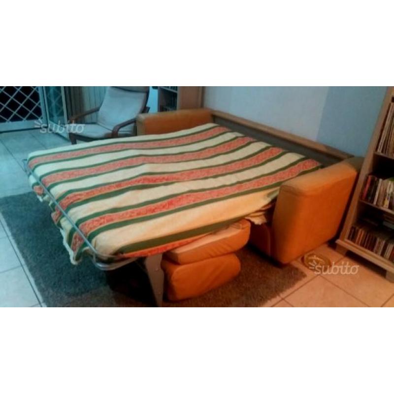 Divano letto ecopelle