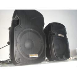 Impianto karaoke casse amplificate