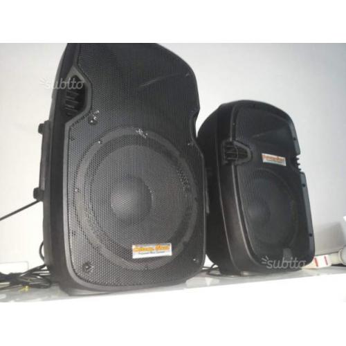 Impianto karaoke casse amplificate