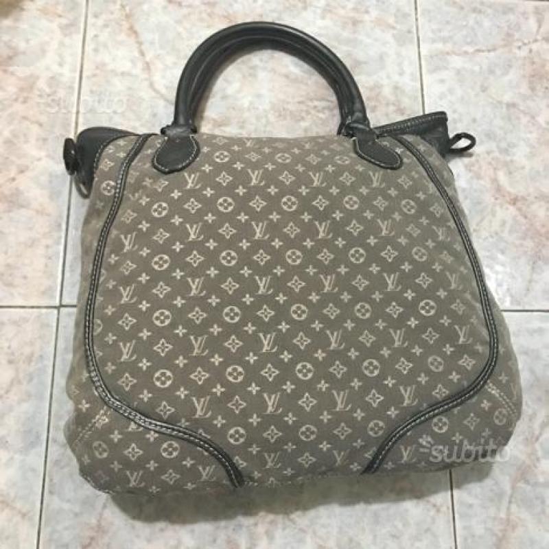Borsa in tela verde oliva