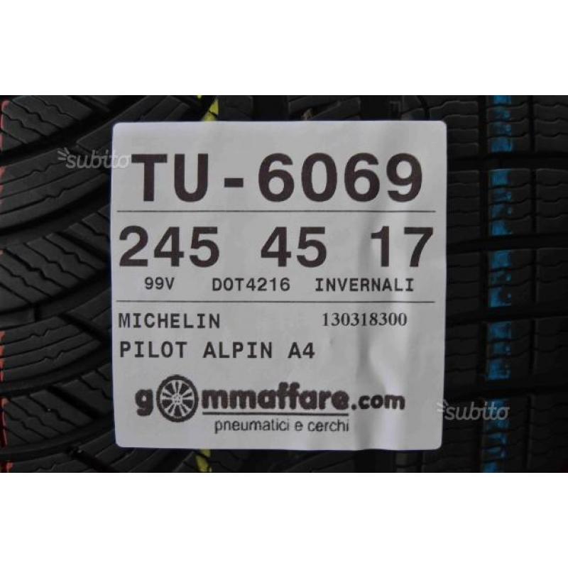 4 gomme 245/45 R17 Michelin invernali TU-6069