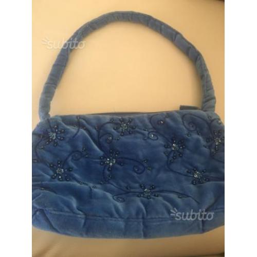 Borsetta vintage velluto e corallini