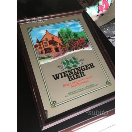 Wieninger bier pub arredamento specchio quadro