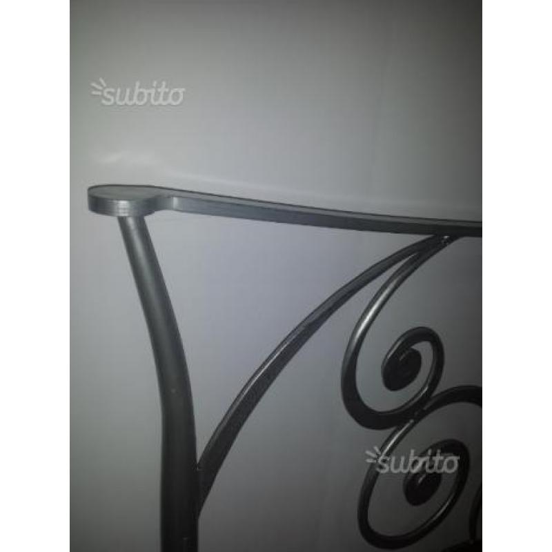 Letto Cosatto in ferro battuto grigio anticato