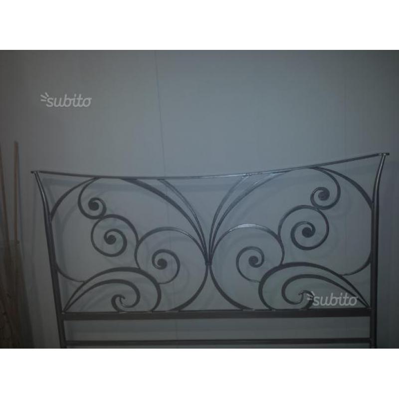 Letto Cosatto in ferro battuto grigio anticato