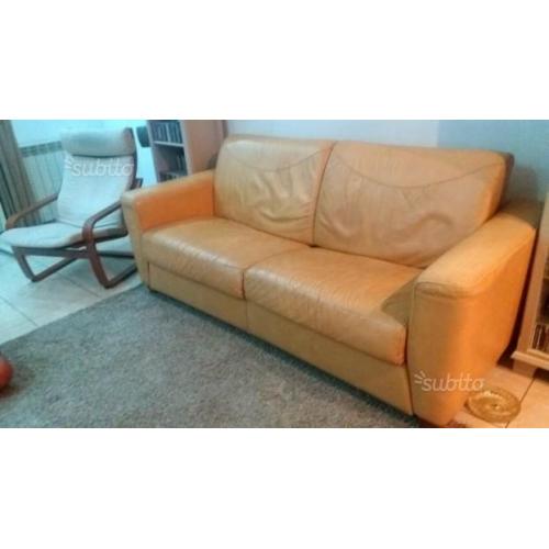Divano letto ecopelle